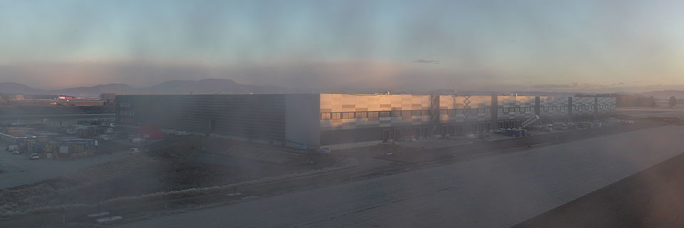 Livebild Baukamera 1 - Webcam 'Gesamtpanorama von Süden' - Baustelle Neubau Logistikhalle Lidl, Cargo-Center-Graz (ca. 5 Minuteninterval)